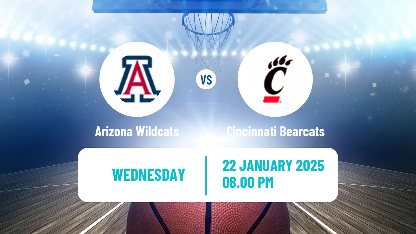 Basketball NCAA College Basketball Women Arizona Wildcats - Cincinnati Bearcats