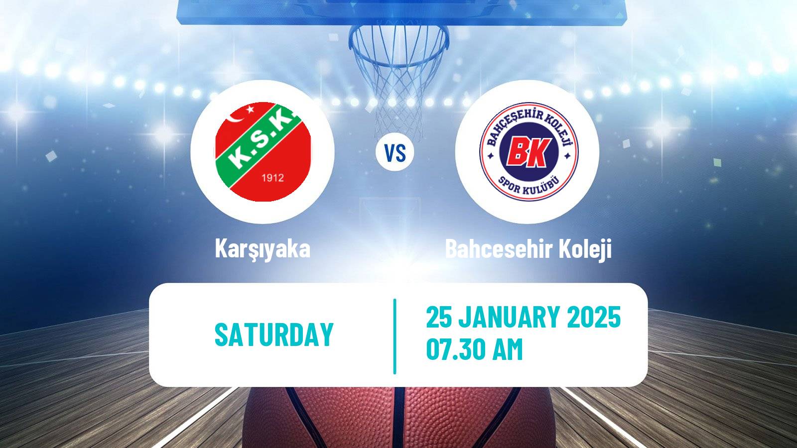 Basketball Turkish Basketball Super Ligi Karşıyaka - Bahcesehir Koleji