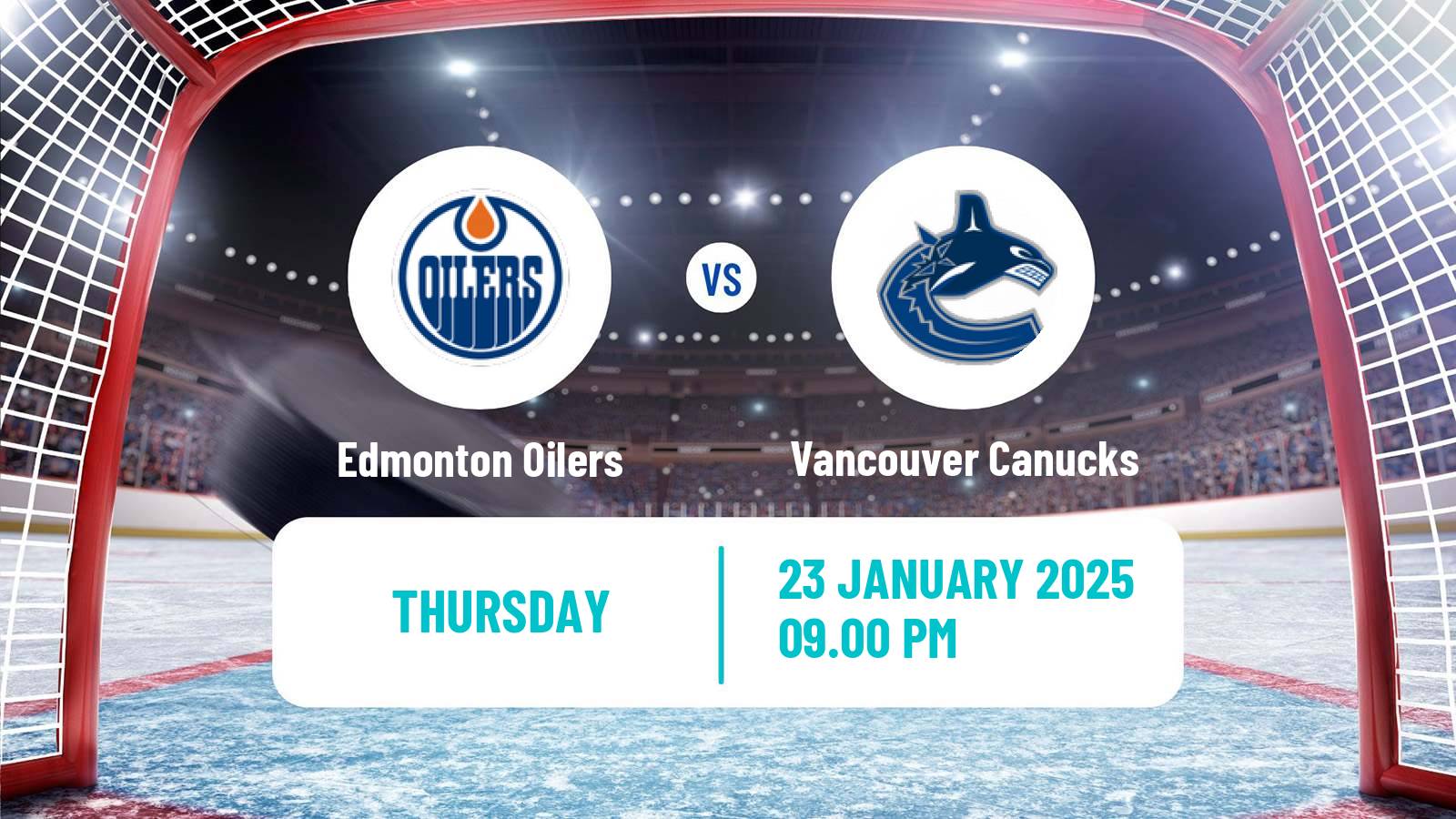 Hockey NHL Edmonton Oilers - Vancouver Canucks