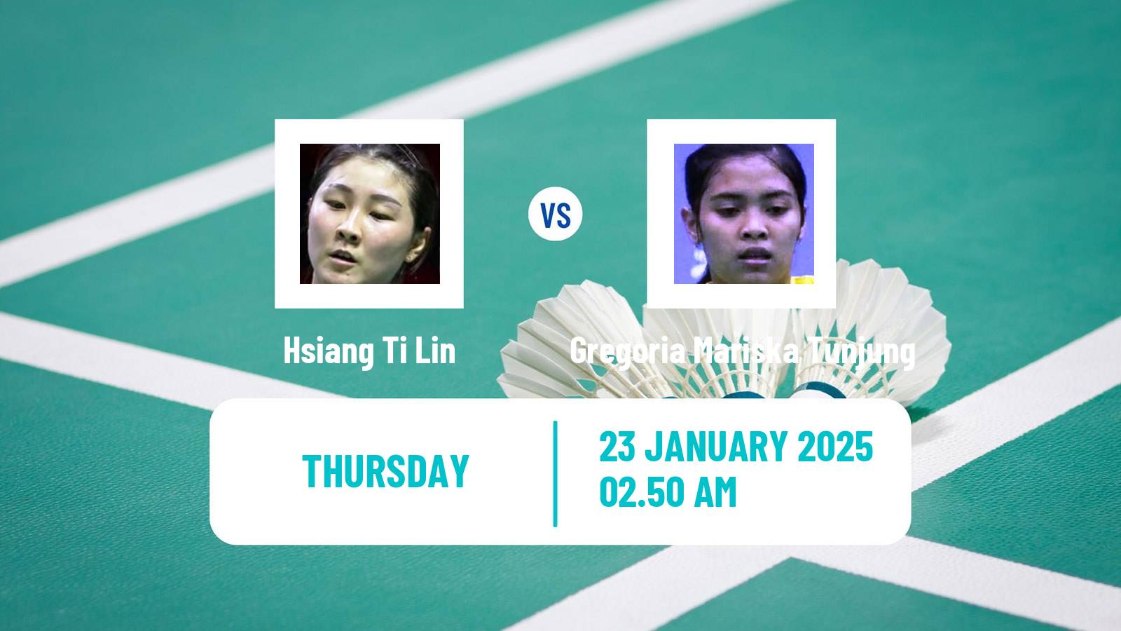 Badminton BWF World Tour Indonesia Masters Women Hsiang Ti Lin - Gregoria Mariska Tunjung