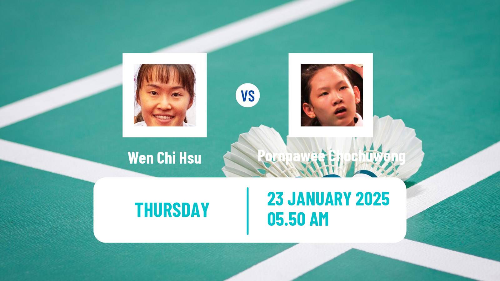 Badminton BWF World Tour Indonesia Masters Women Wen Chi Hsu - Pornpawee Chochuwong