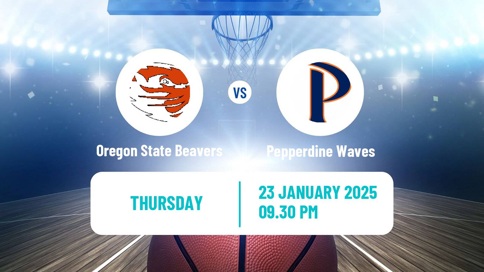 Basketball NCAA College Basketball Oregon State Beavers - Pepperdine Waves