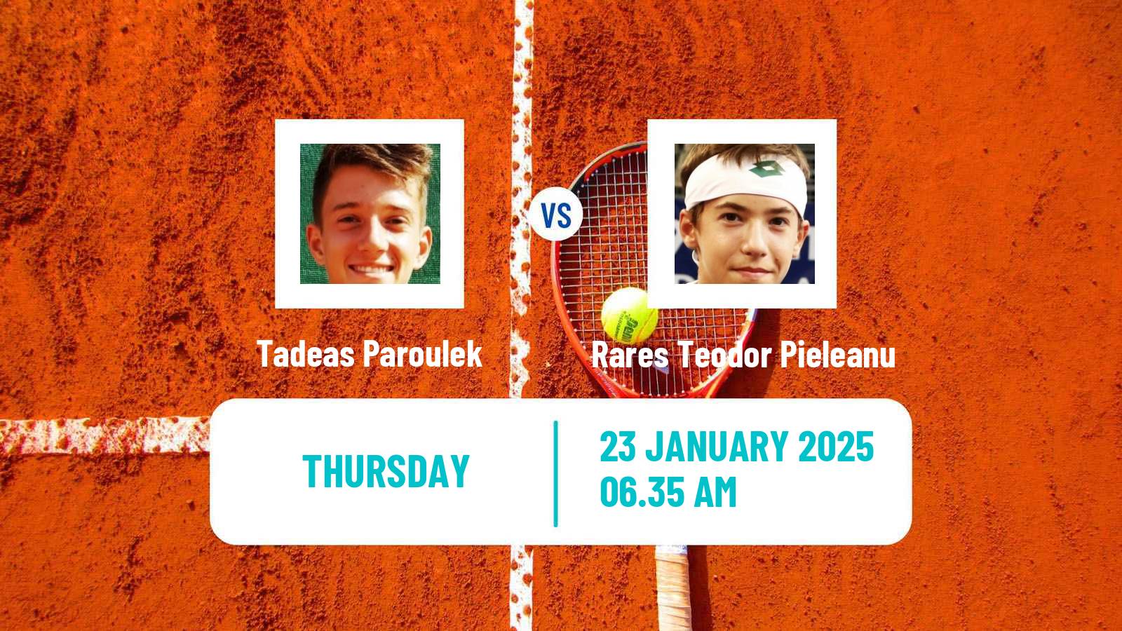 Tennis ITF M15 Monastir 3 Men Tadeas Paroulek - Rares Teodor Pieleanu