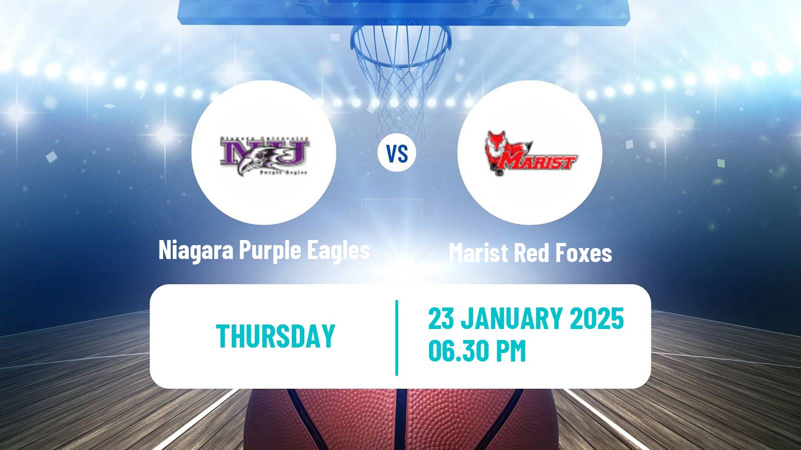 Basketball NCAA College Basketball Niagara Purple Eagles - Marist Red Foxes