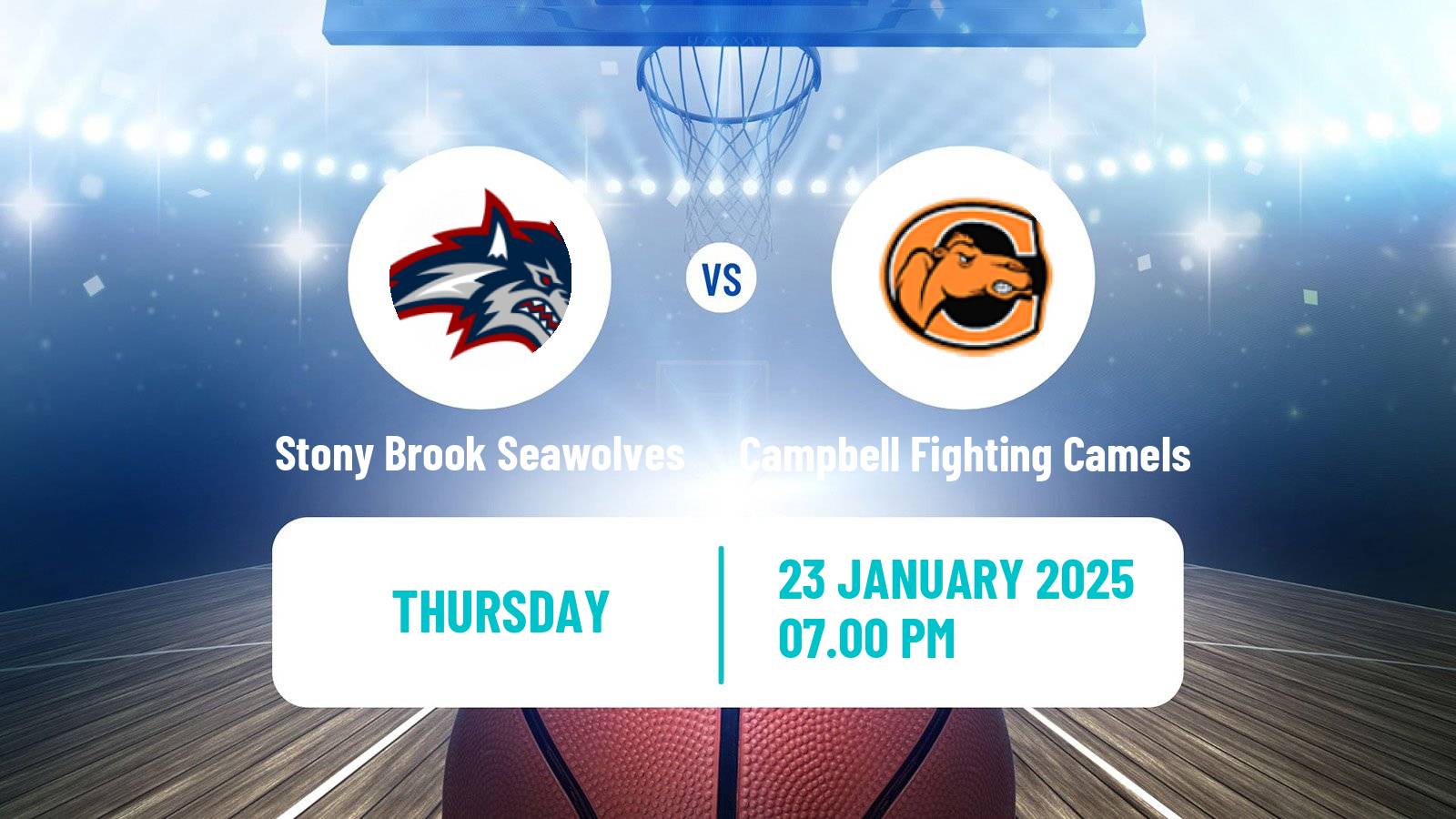 Basketball NCAA College Basketball Stony Brook Seawolves - Campbell Fighting Camels