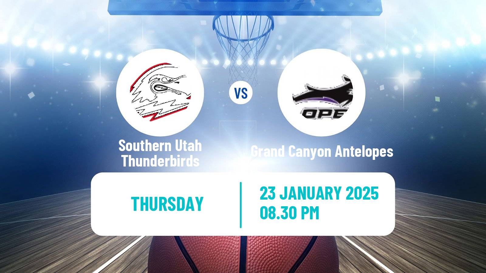 Basketball NCAA College Basketball Southern Utah Thunderbirds - Grand Canyon Antelopes