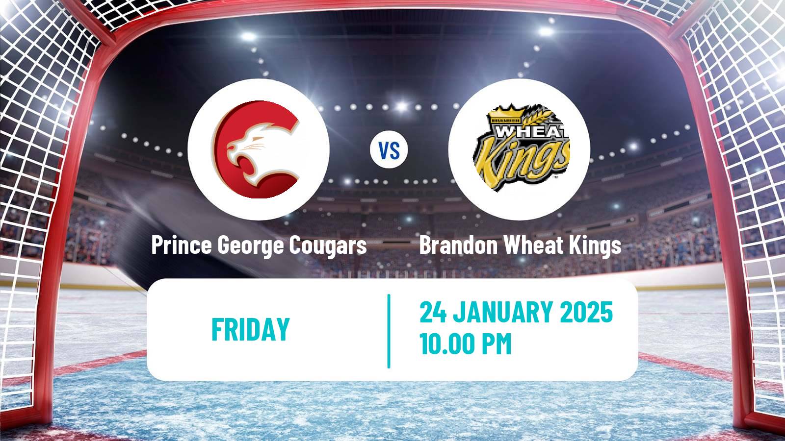 Hockey WHL Prince George Cougars - Brandon Wheat Kings