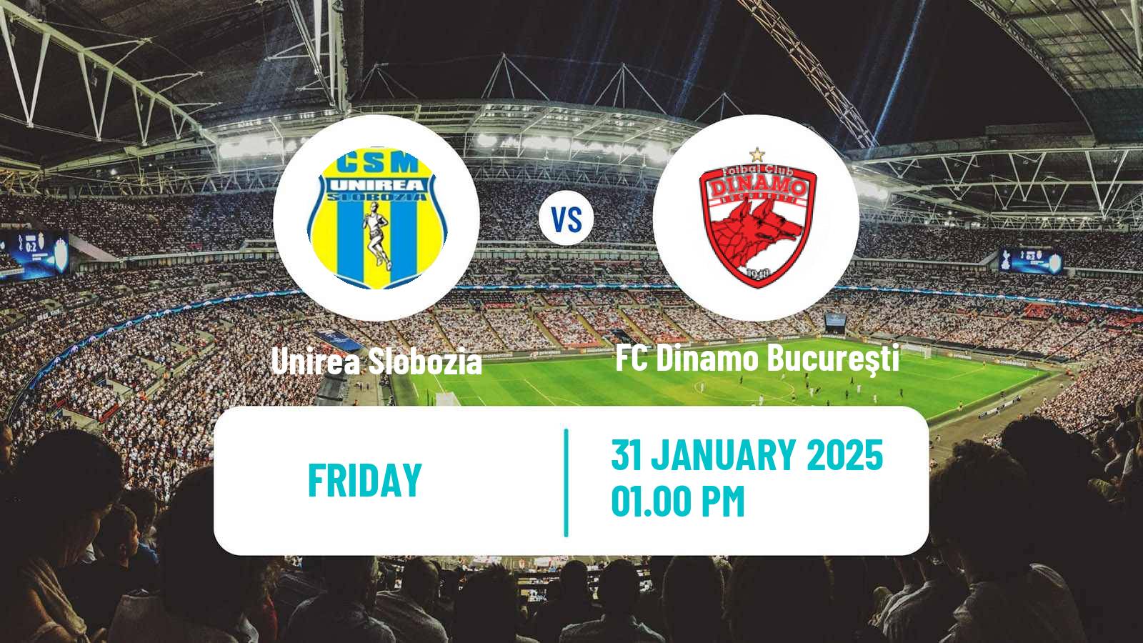 Soccer Romanian Liga 1 Unirea Slobozia - FC Dinamo Bucureşti