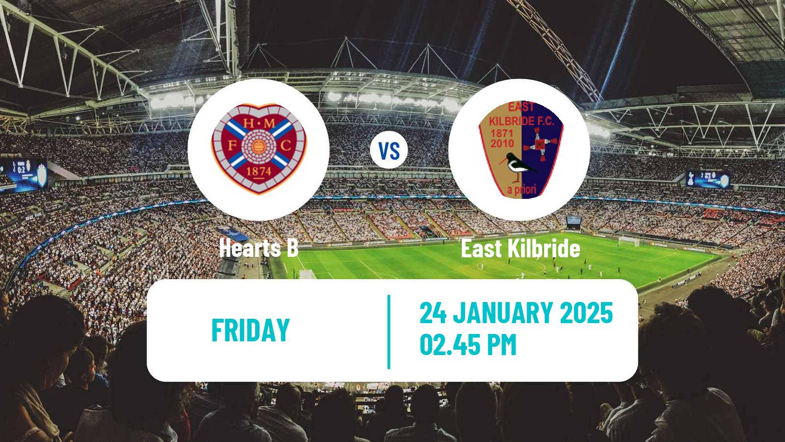 Soccer Scottish Lowland League Hearts B - East Kilbride