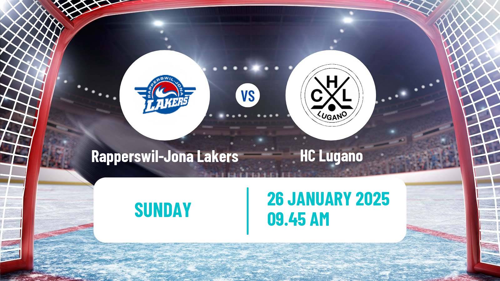 Hockey Swiss National League Hockey Rapperswil-Jona Lakers - Lugano