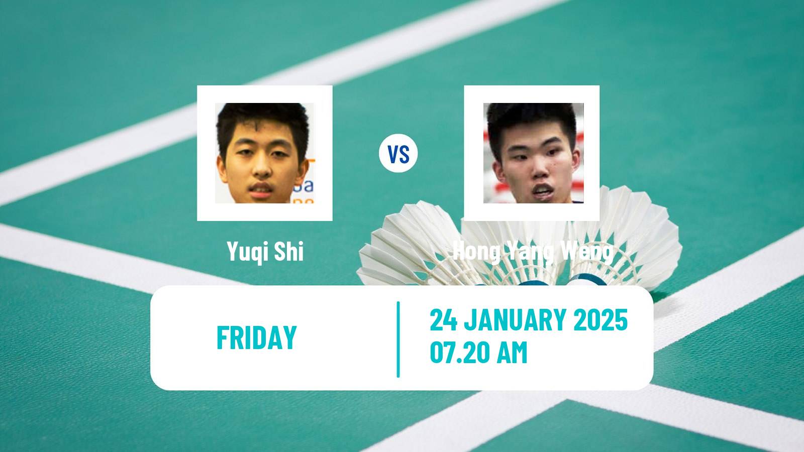 Badminton BWF World Tour Indonesia Masters Men Yuqi Shi - Hong Yang Weng