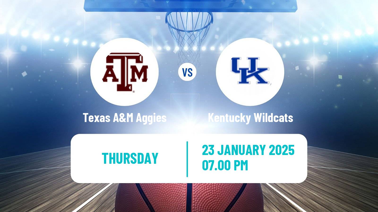 Basketball NCAA College Basketball Women Texas A&M Aggies - Kentucky Wildcats