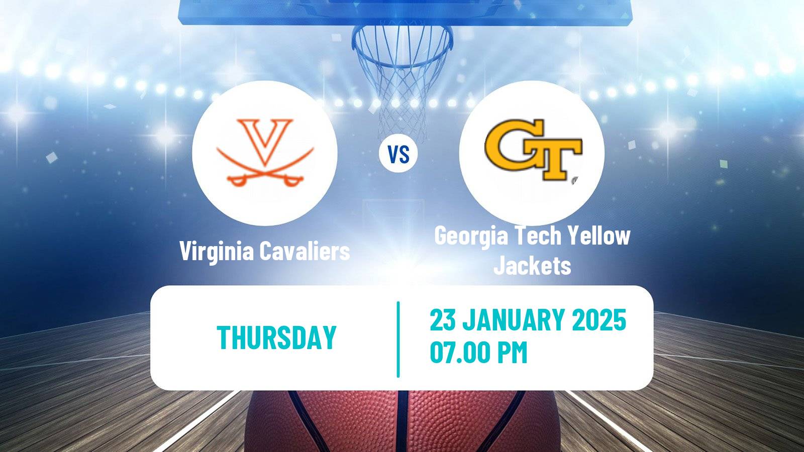 Basketball NCAA College Basketball Women Virginia Cavaliers - Georgia Tech Yellow Jackets