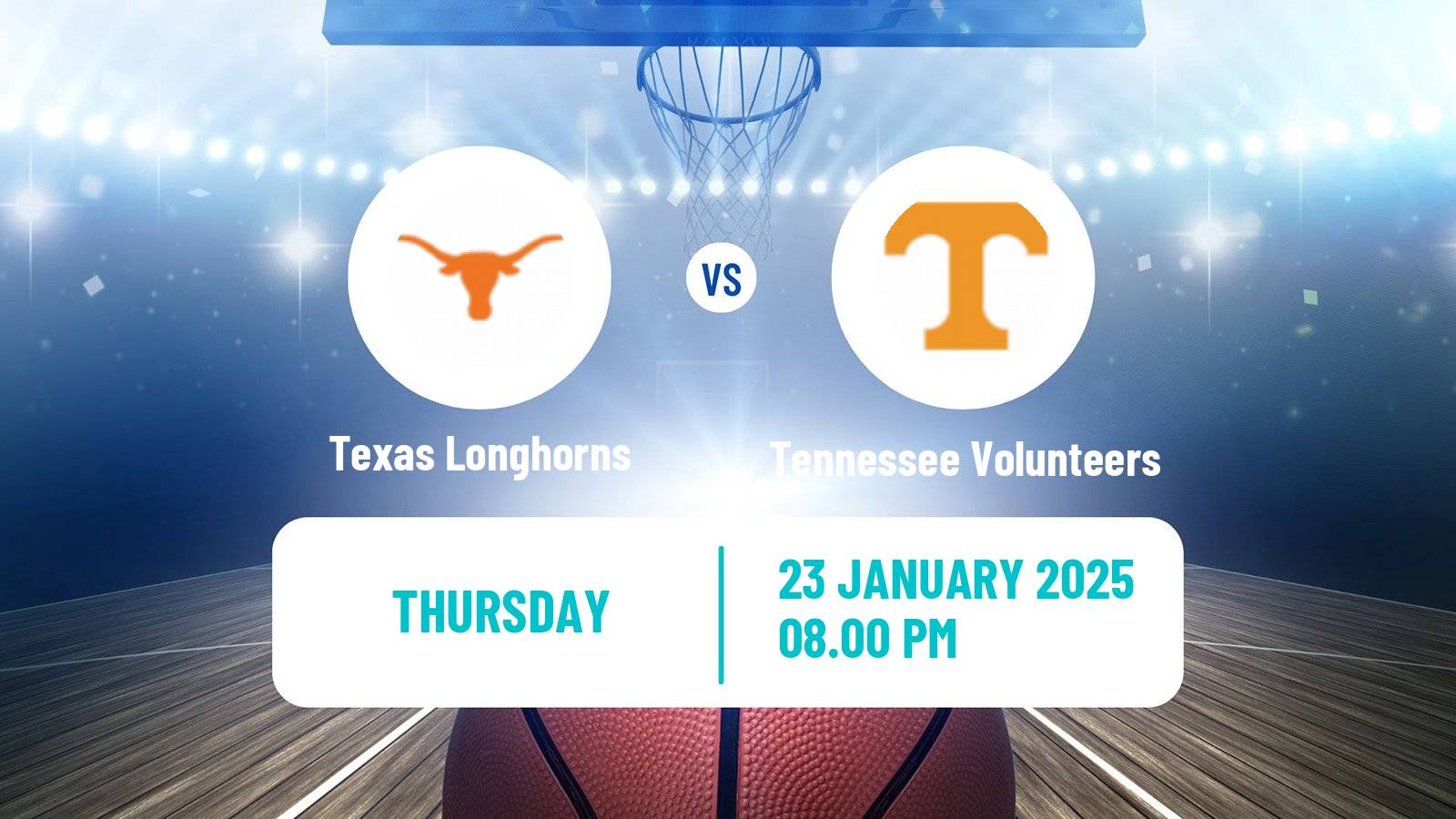 Basketball NCAA College Basketball Women Texas Longhorns - Tennessee Volunteers