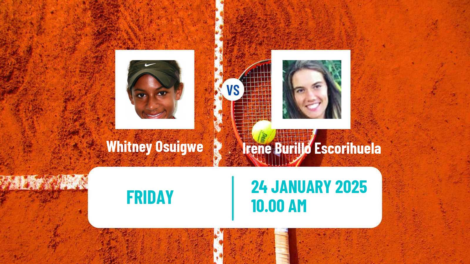 Tennis ITF W75 Vero Beach Fl Women Whitney Osuigwe - Irene Burillo Escorihuela