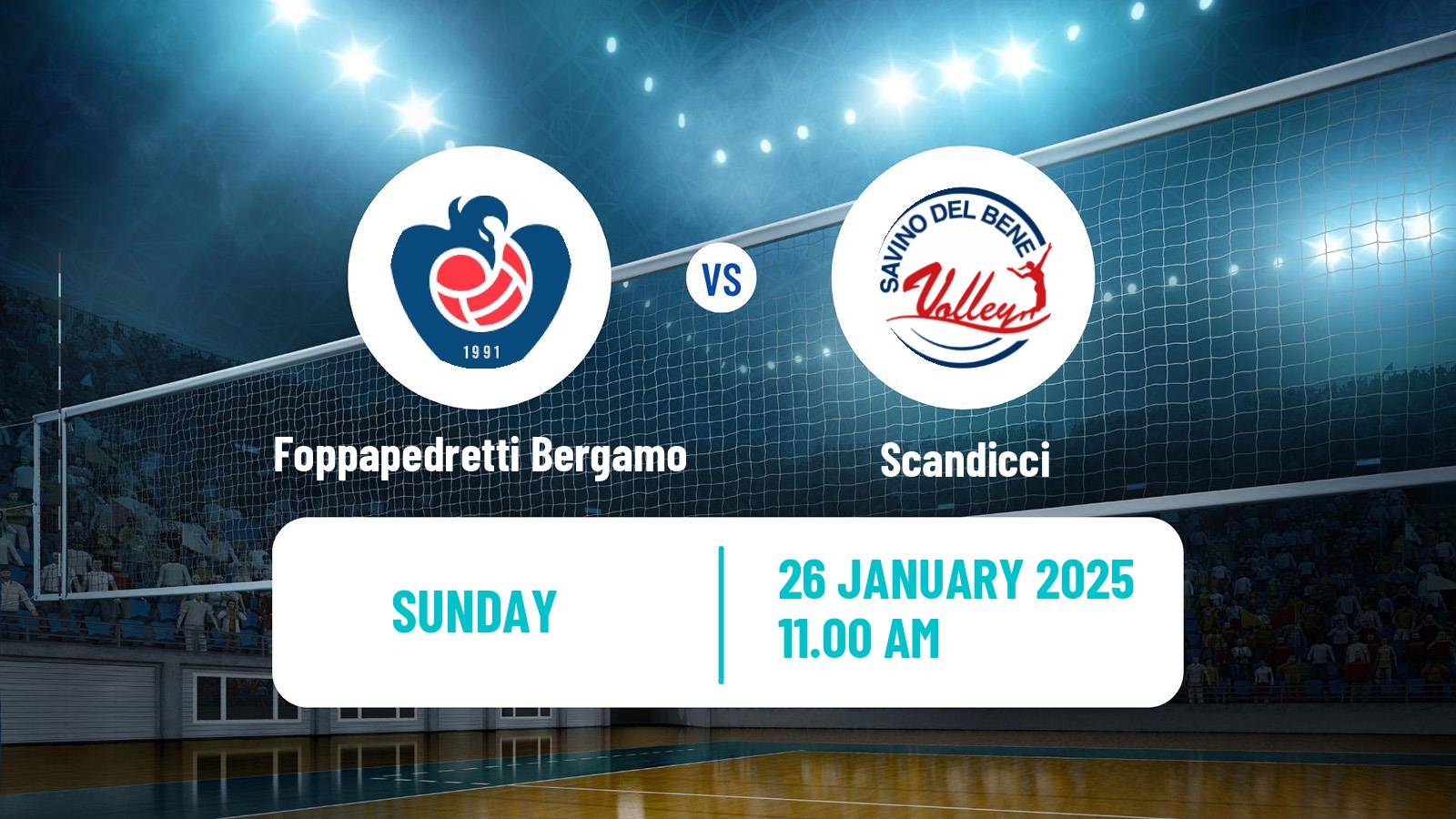 Volleyball Italian Serie A Volleyball Women Foppapedretti Bergamo - Scandicci