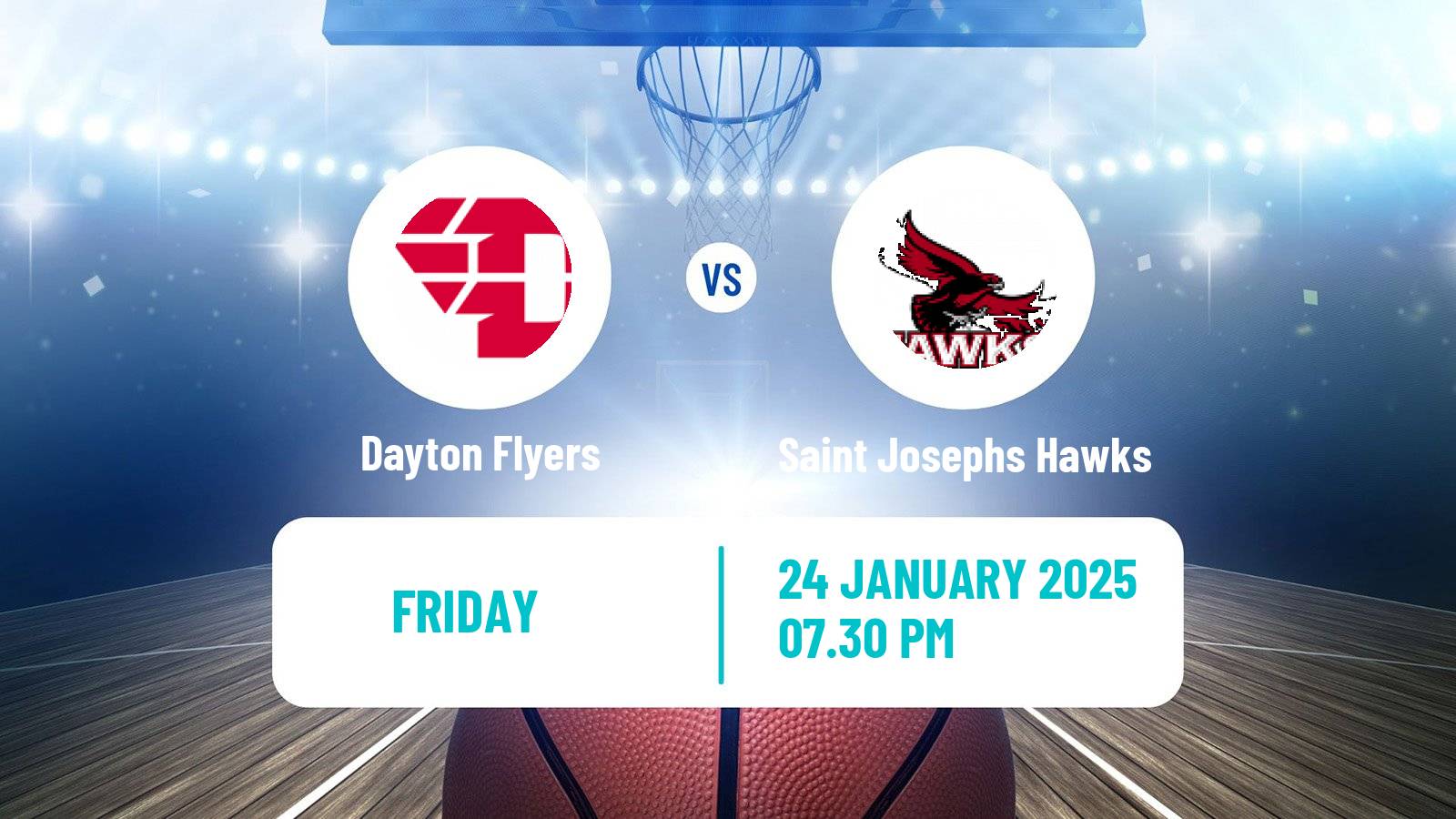 Basketball NCAA College Basketball Dayton Flyers - Saint Josephs Hawks