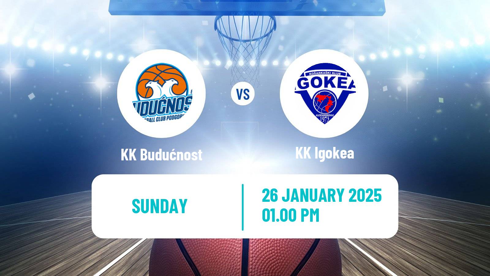 Basketball Adriatic League KK Budućnost - Igokea