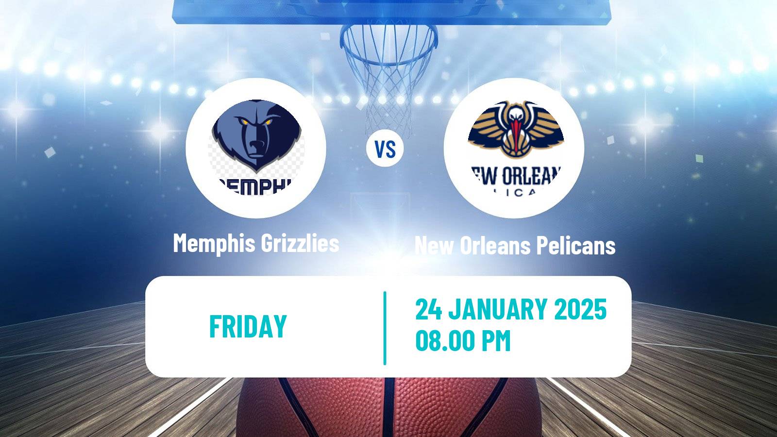 Basketball NBA Memphis Grizzlies - New Orleans Pelicans