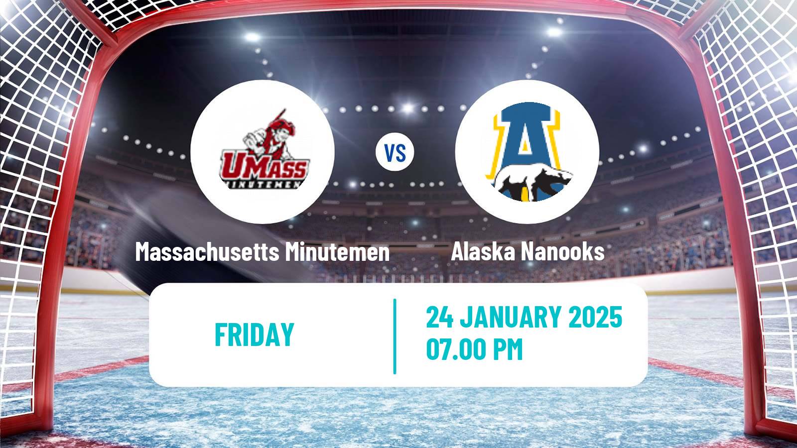 Hockey NCAA Hockey Massachusetts Minutemen - Alaska Nanooks