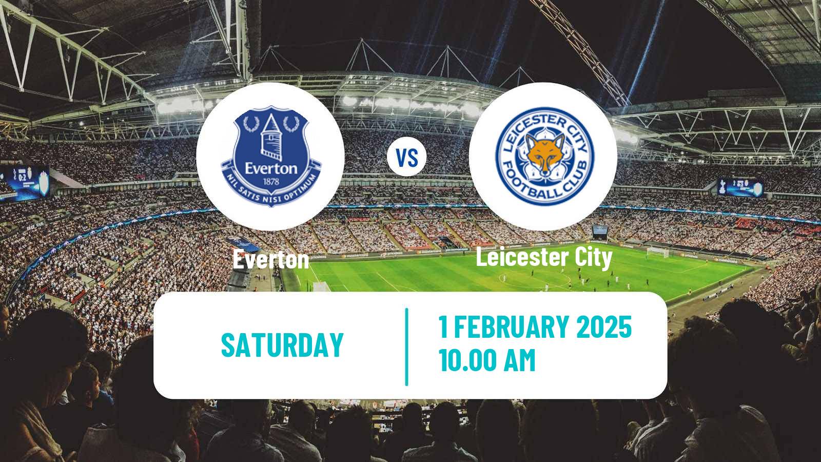 Soccer English Premier League Everton - Leicester City