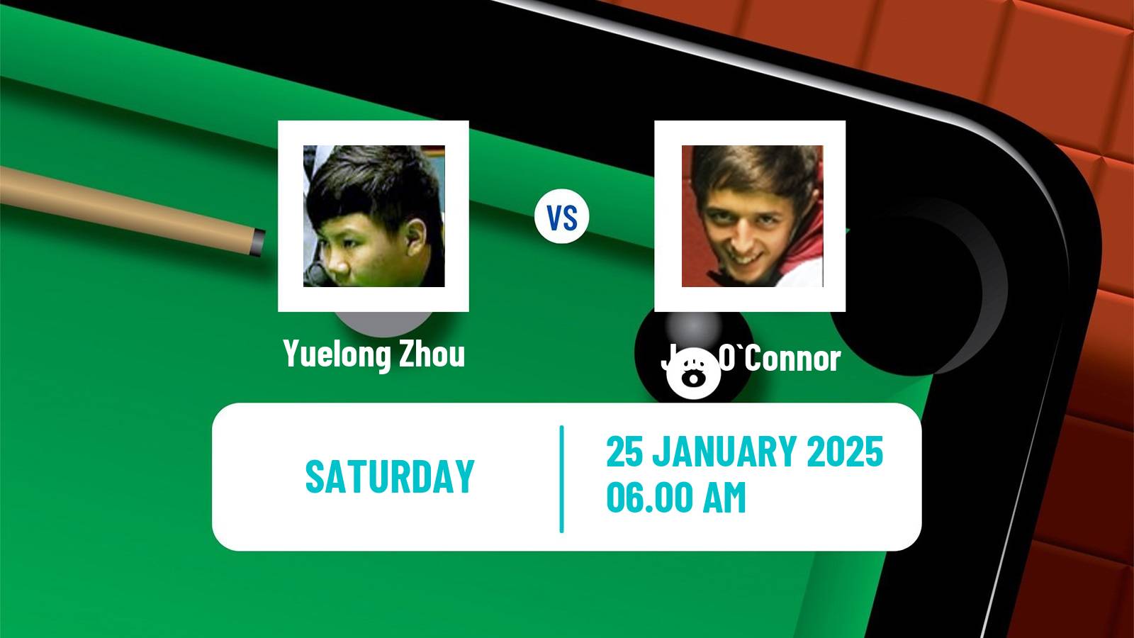 Snooker Championship League Yuelong Zhou - Joe O`Connor