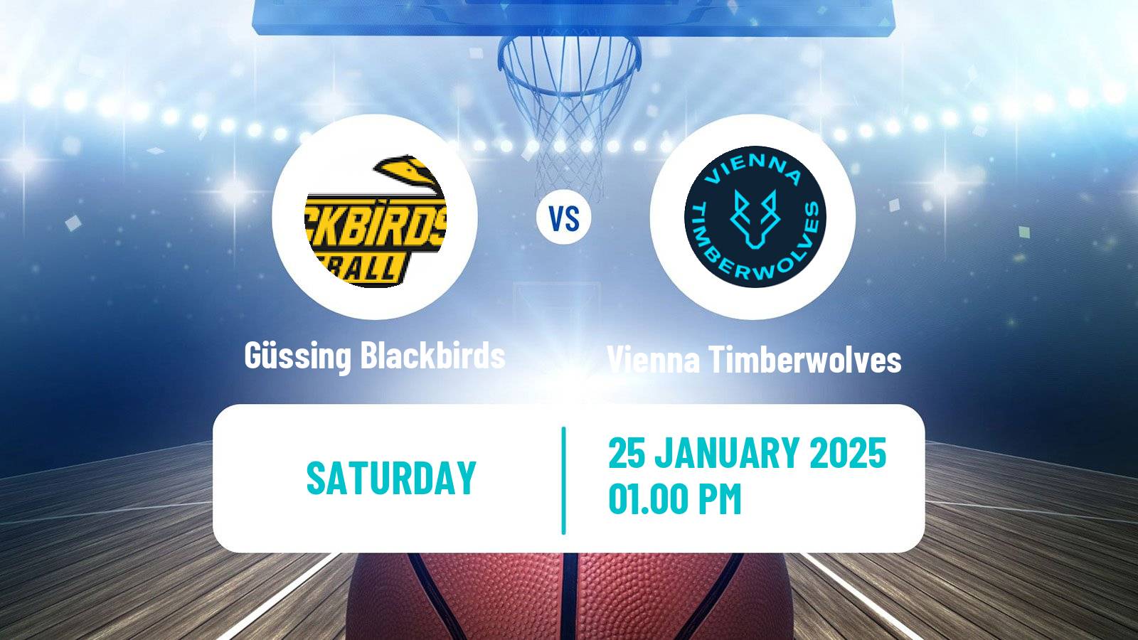 Basketball Austrian Zweite Liga Basketball Güssing Blackbirds - Vienna Timberwolves