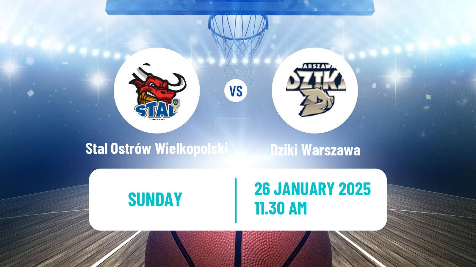 Basketball Polish Basket Liga Stal Ostrów Wielkopolski - Dziki Warszawa