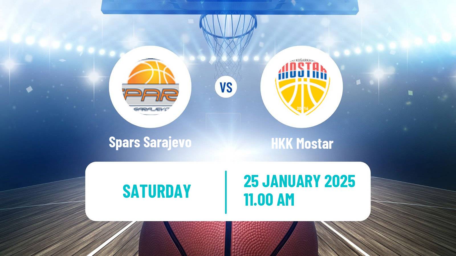 Basketball Bosnian Prvenstvo Basketball Spars Sarajevo - HKK Mostar