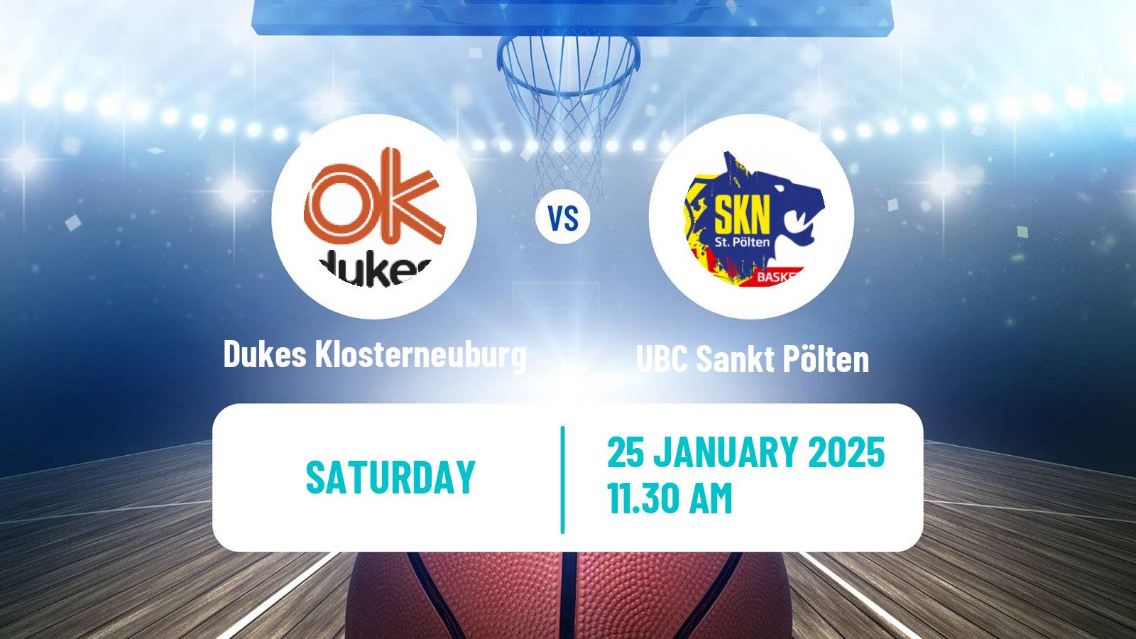 Basketball Austrian Superliga Basketball Dukes Klosterneuburg - UBC Sankt Pölten