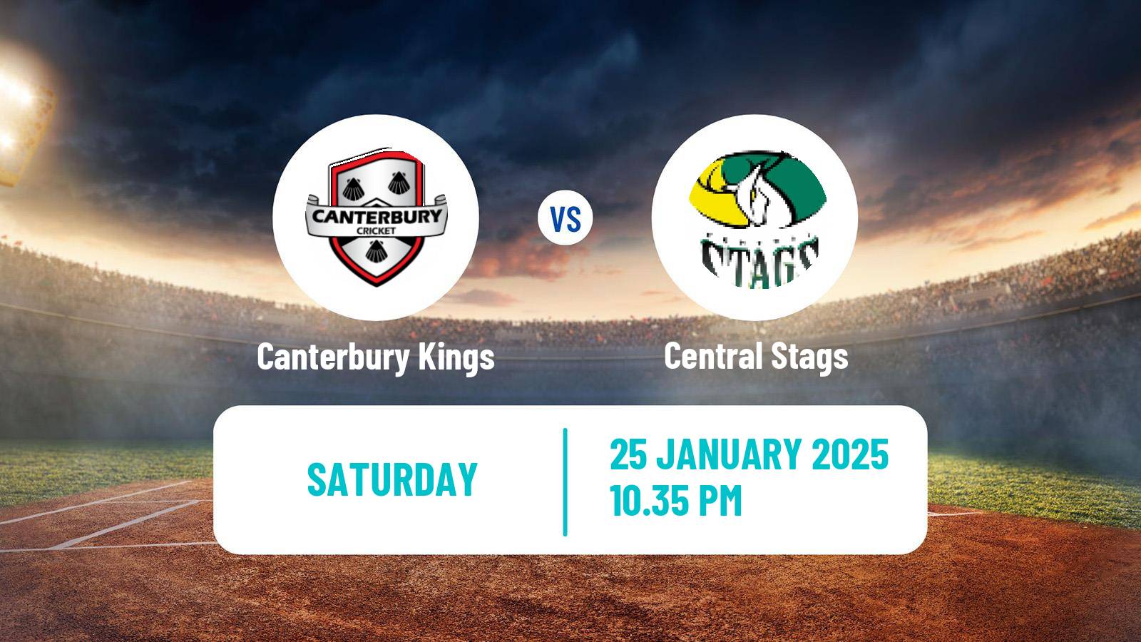 Cricket Super Smash Canterbury Kings - Central Stags