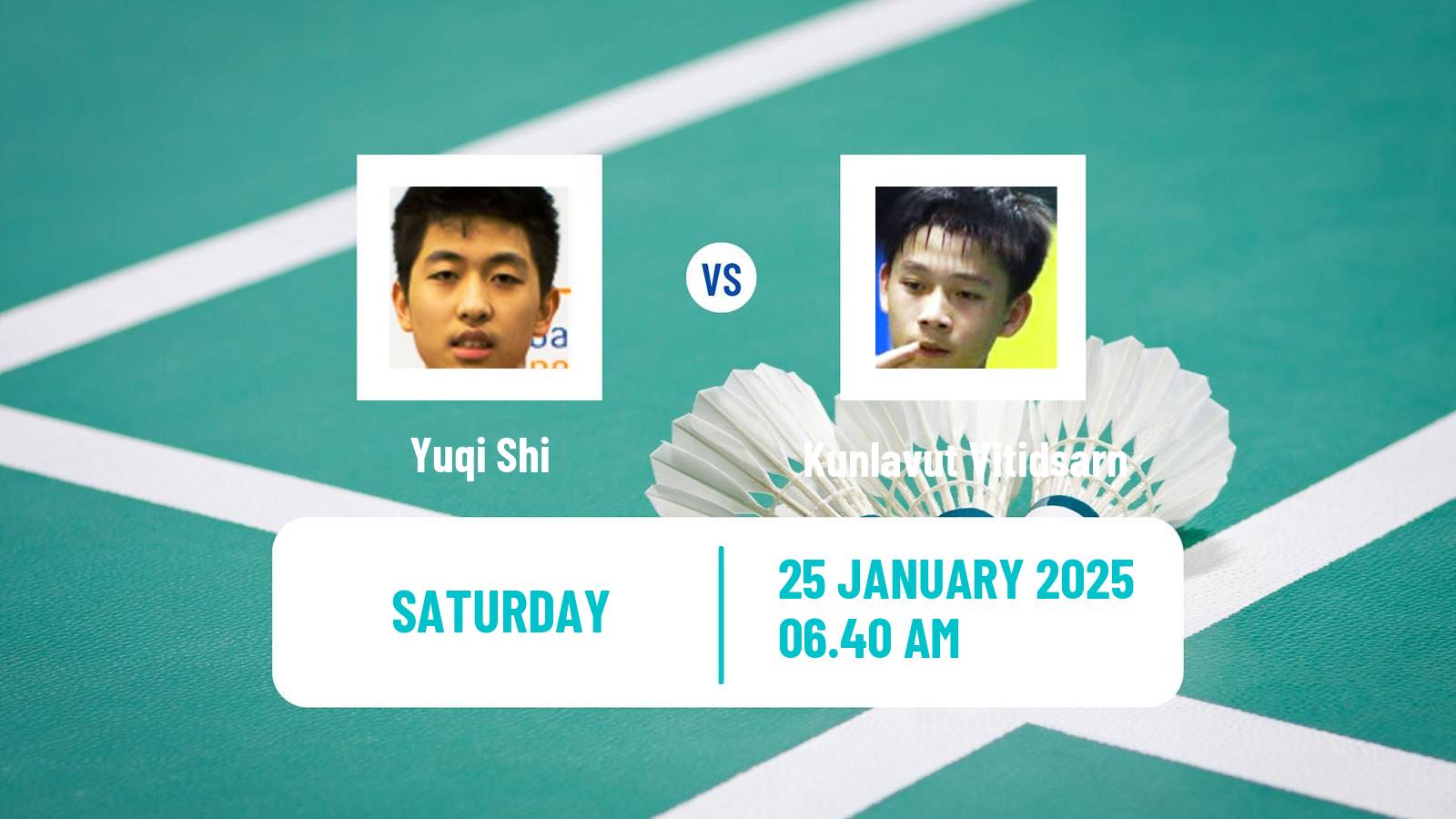 Badminton BWF World Tour Indonesia Masters Men Yuqi Shi - Kunlavut Vitidsarn