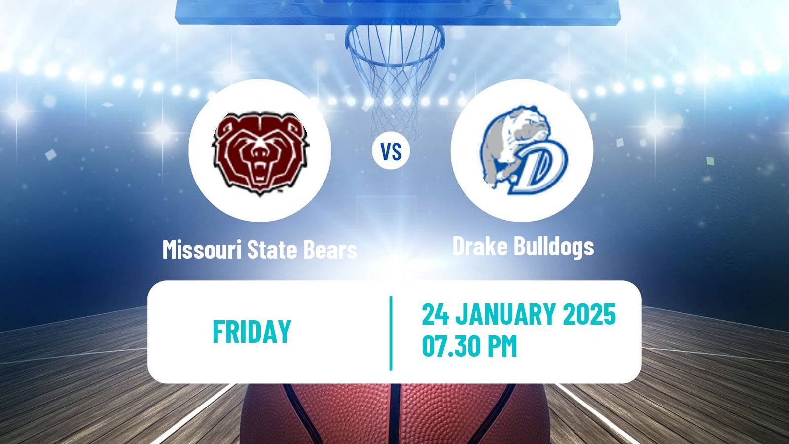 Basketball NCAA College Basketball Women Missouri State Bears - Drake Bulldogs