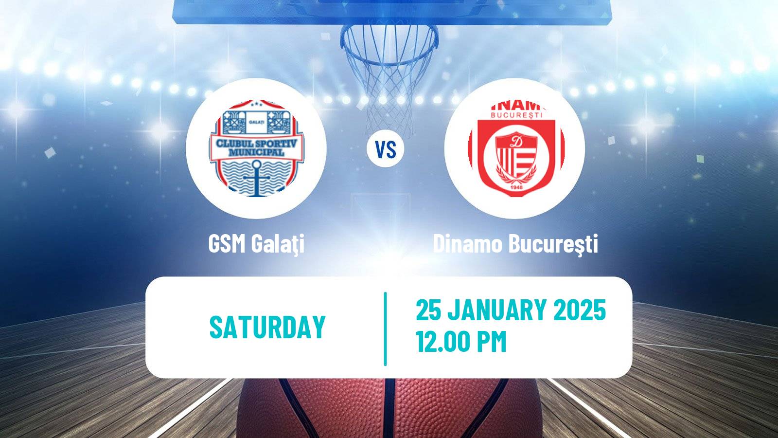 Basketball Romanian Divizia A Basketball GSM Galaţi - Dinamo Bucureşti