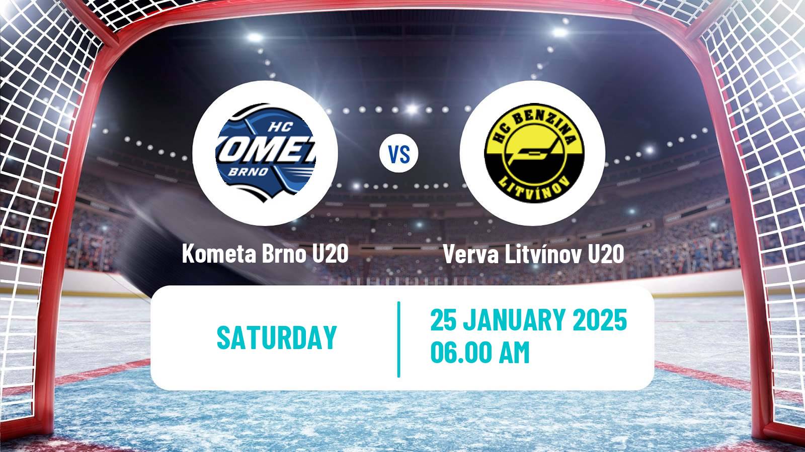 Hockey Czech ELJ Kometa Brno U20 - Verva Litvínov U20