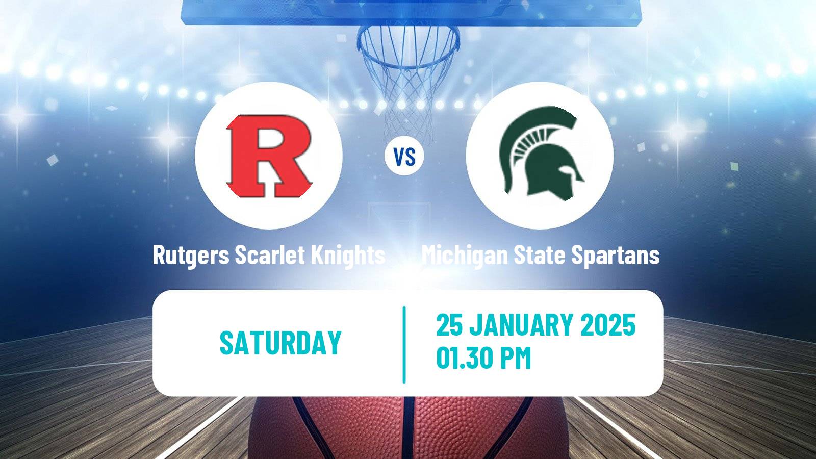 Basketball NCAA College Basketball Rutgers Scarlet Knights - Michigan State Spartans