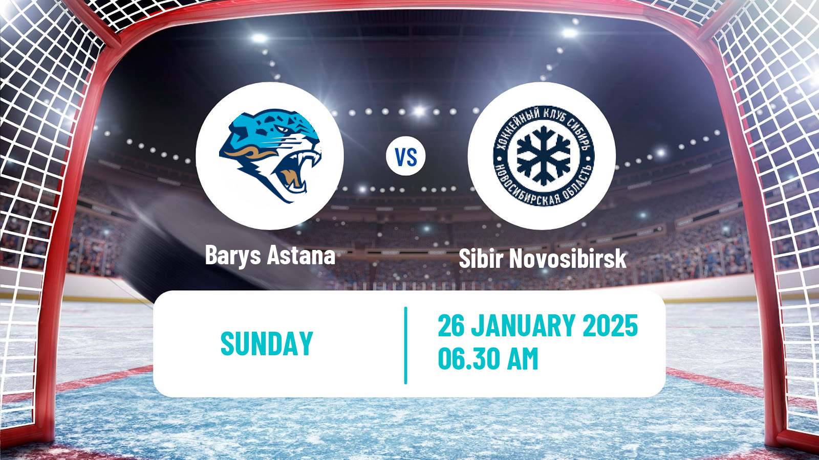 Hockey KHL Barys Astana - Sibir Novosibirsk