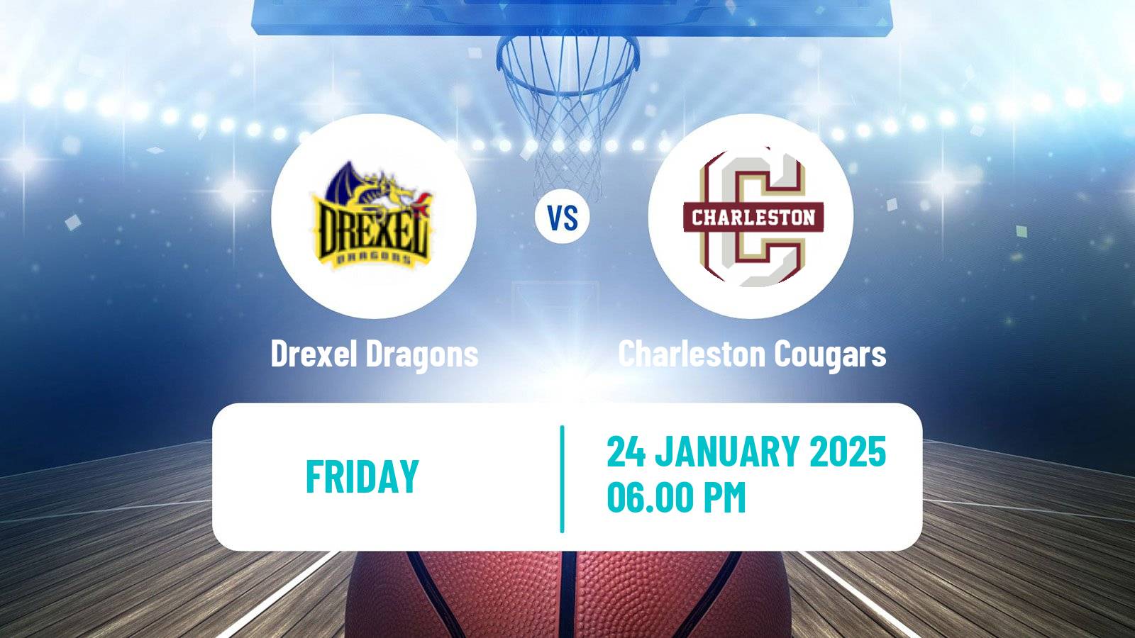 Basketball NCAA College Basketball Women Drexel Dragons - Charleston Cougars