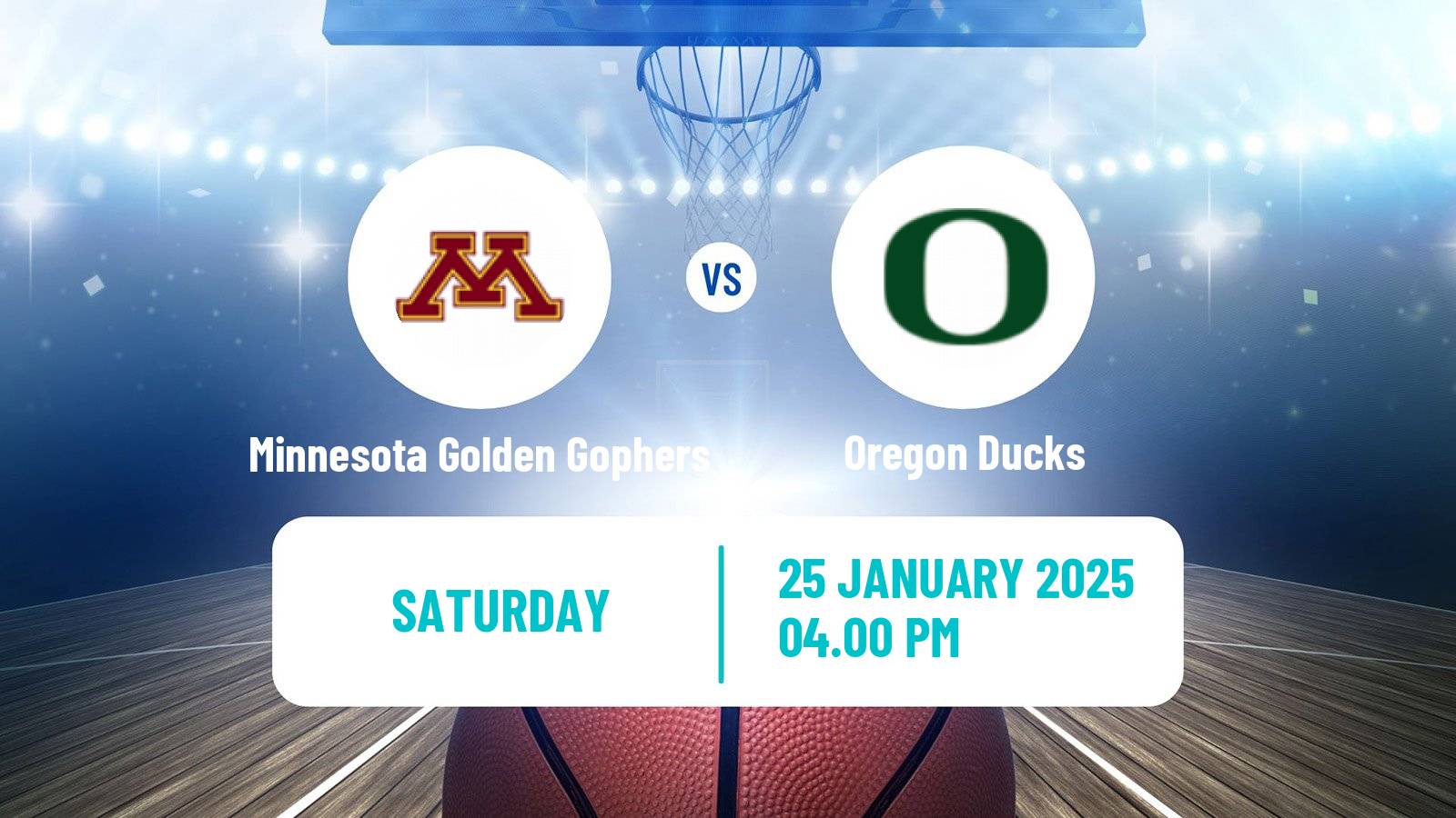 Basketball NCAA College Basketball Minnesota Golden Gophers - Oregon Ducks