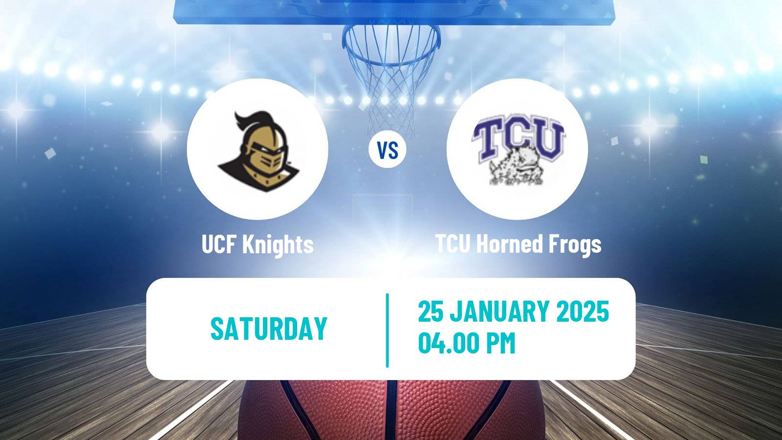 Basketball NCAA College Basketball UCF Knights - TCU Horned Frogs