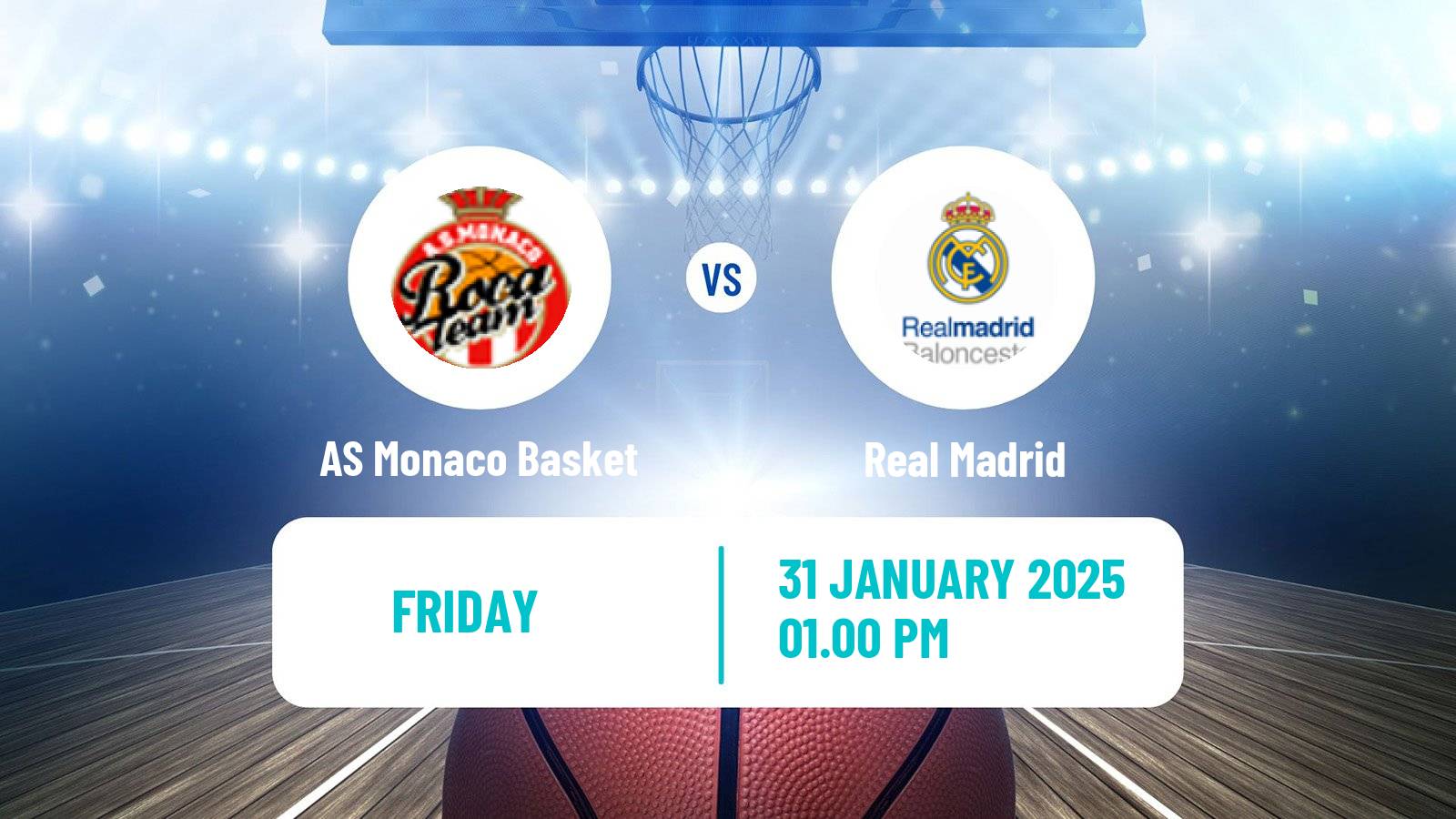 Basketball Euroleague AS Monaco Basket - Real Madrid