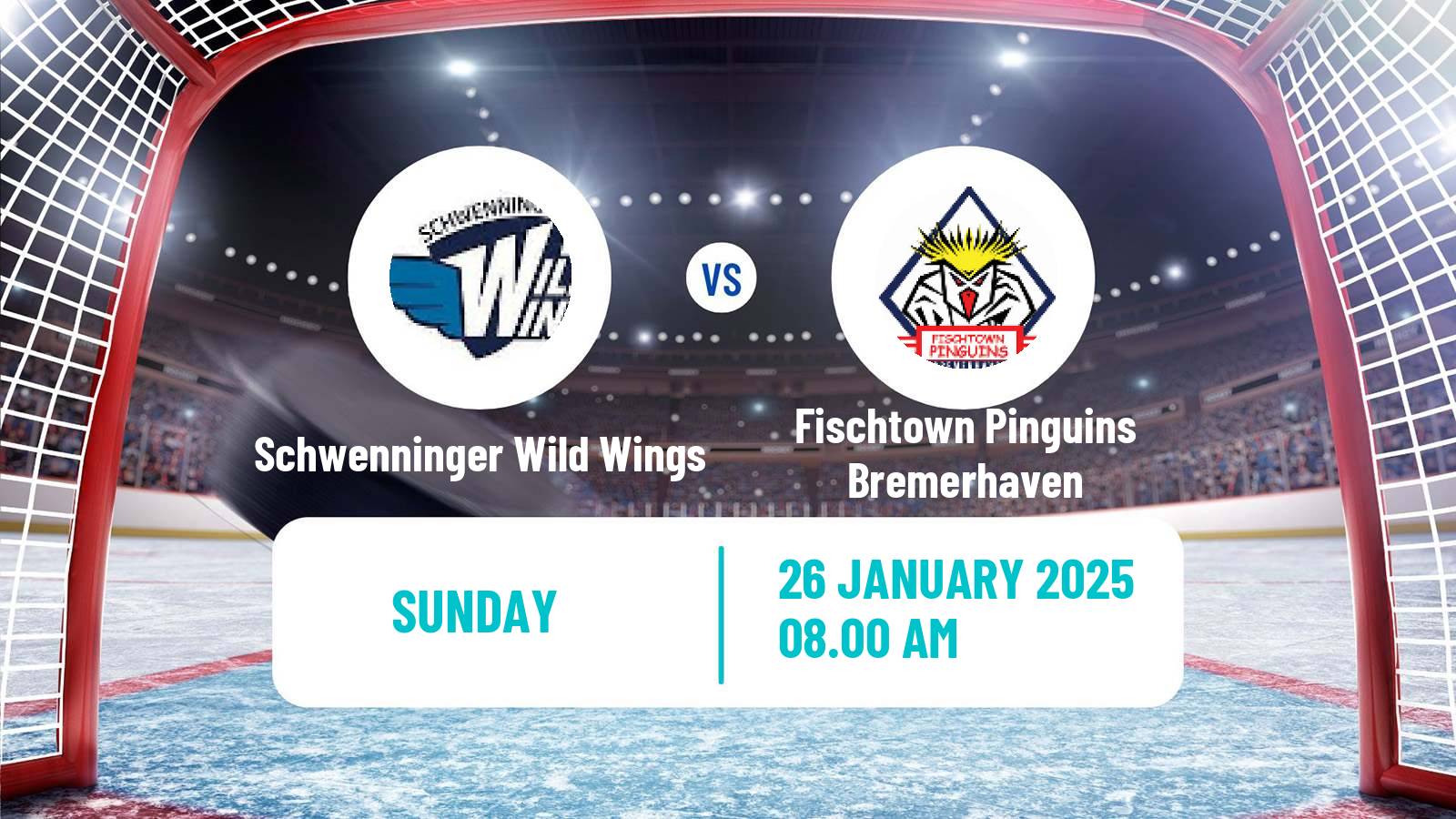 Hockey German Ice Hockey League Schwenninger Wild Wings - Fischtown Pinguins Bremerhaven