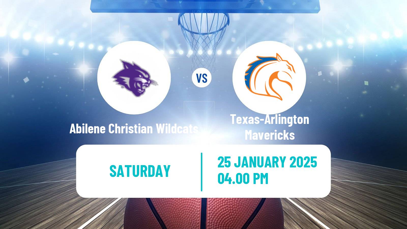 Basketball NCAA College Basketball Abilene Christian Wildcats - Texas-Arlington Mavericks