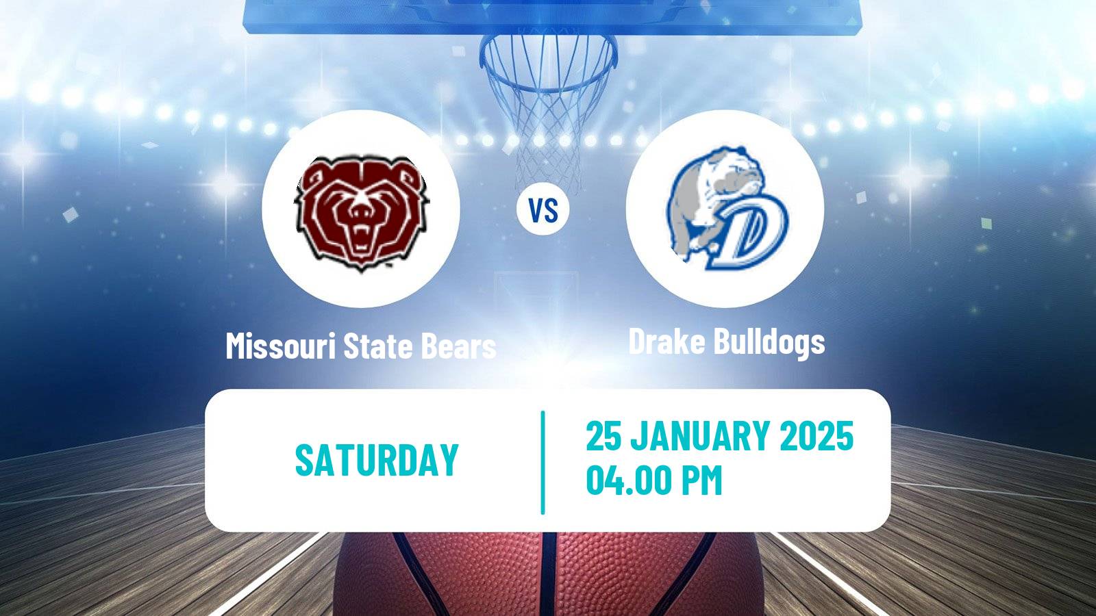 Basketball NCAA College Basketball Missouri State Bears - Drake Bulldogs