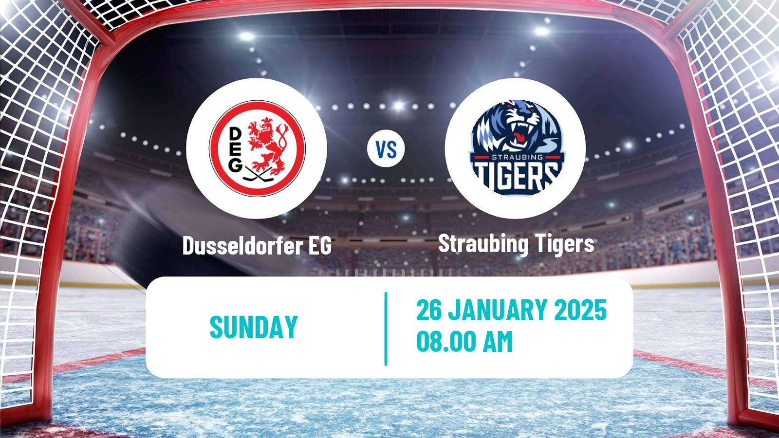 Hockey German Ice Hockey League Dusseldorfer EG - Straubing Tigers