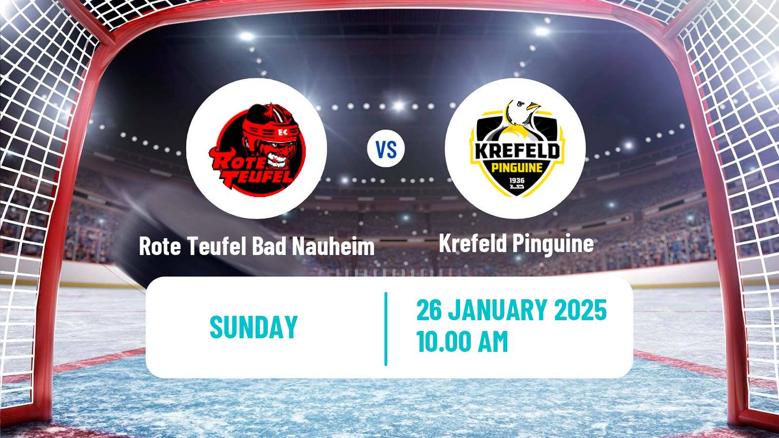 Hockey German DEL2 Rote Teufel Bad Nauheim - Krefeld Pinguine