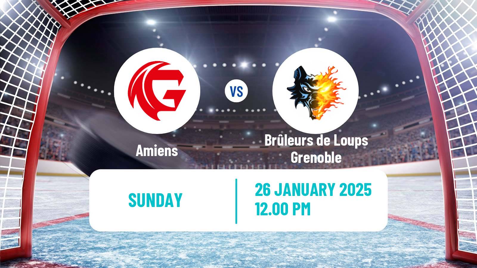 Hockey French Ligue Magnus Amiens - Brûleurs de Loups Grenoble