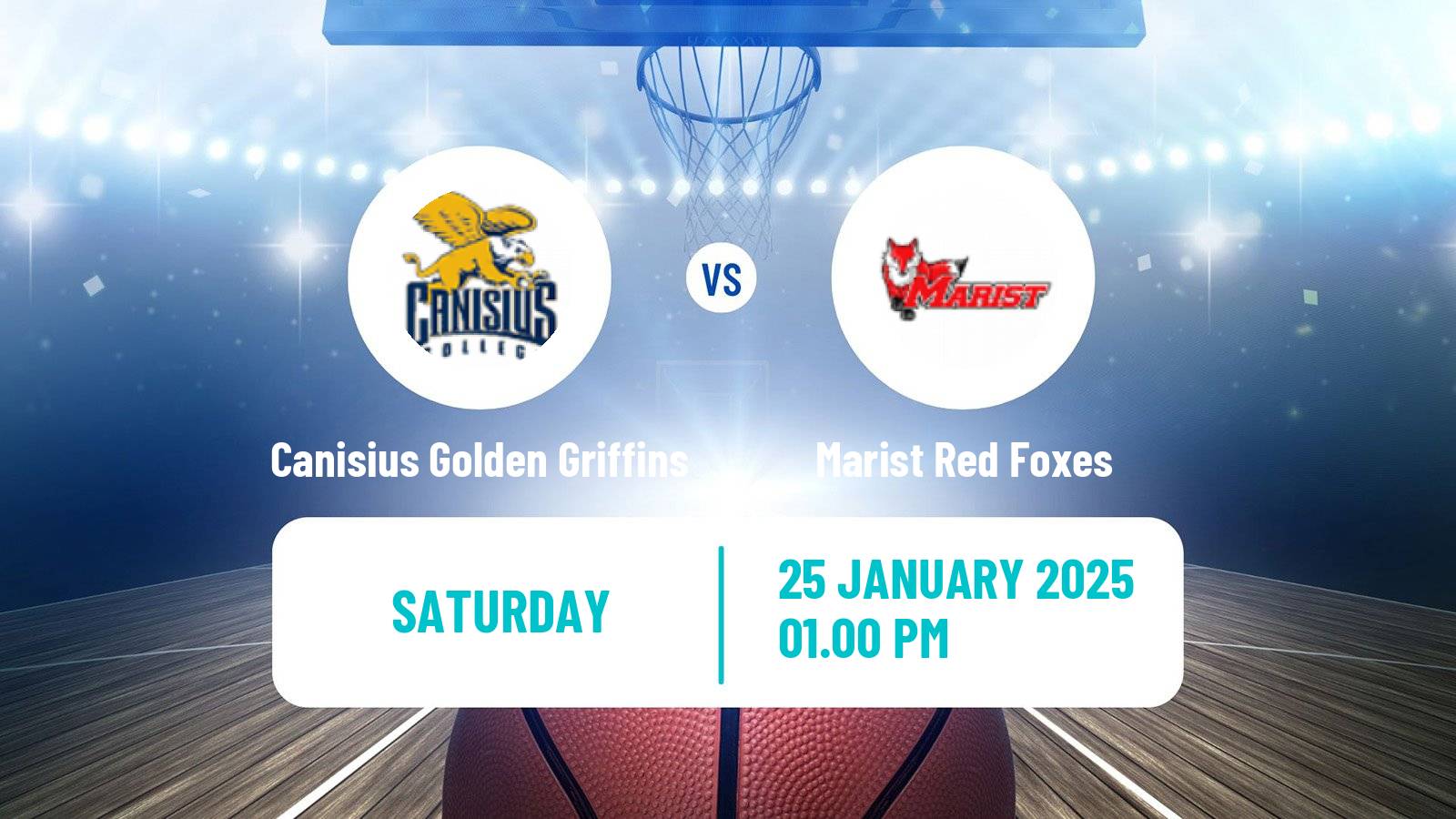 Basketball NCAA College Basketball Canisius Golden Griffins - Marist Red Foxes