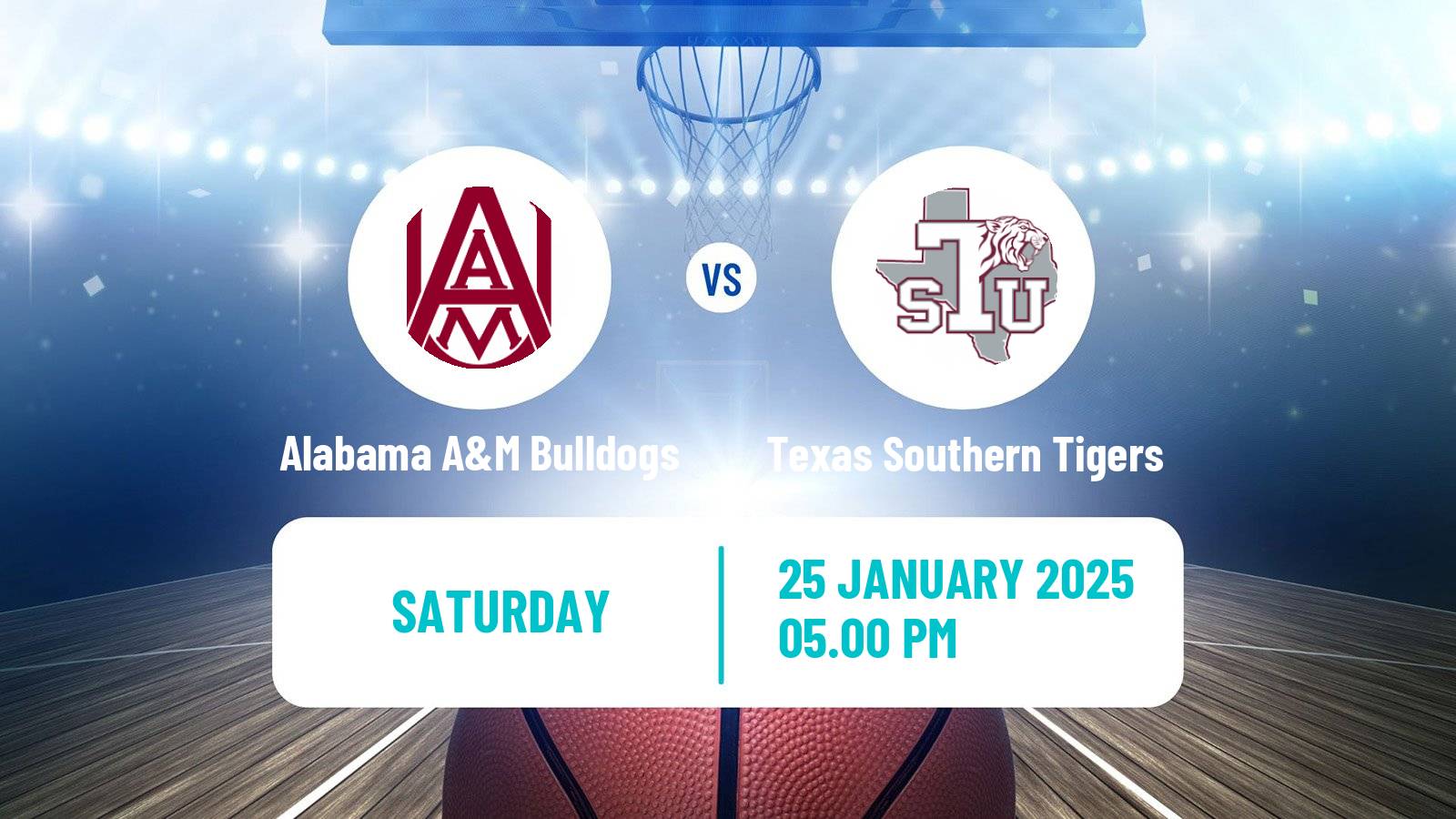 Basketball NCAA College Basketball Alabama A&M Bulldogs - Texas Southern Tigers