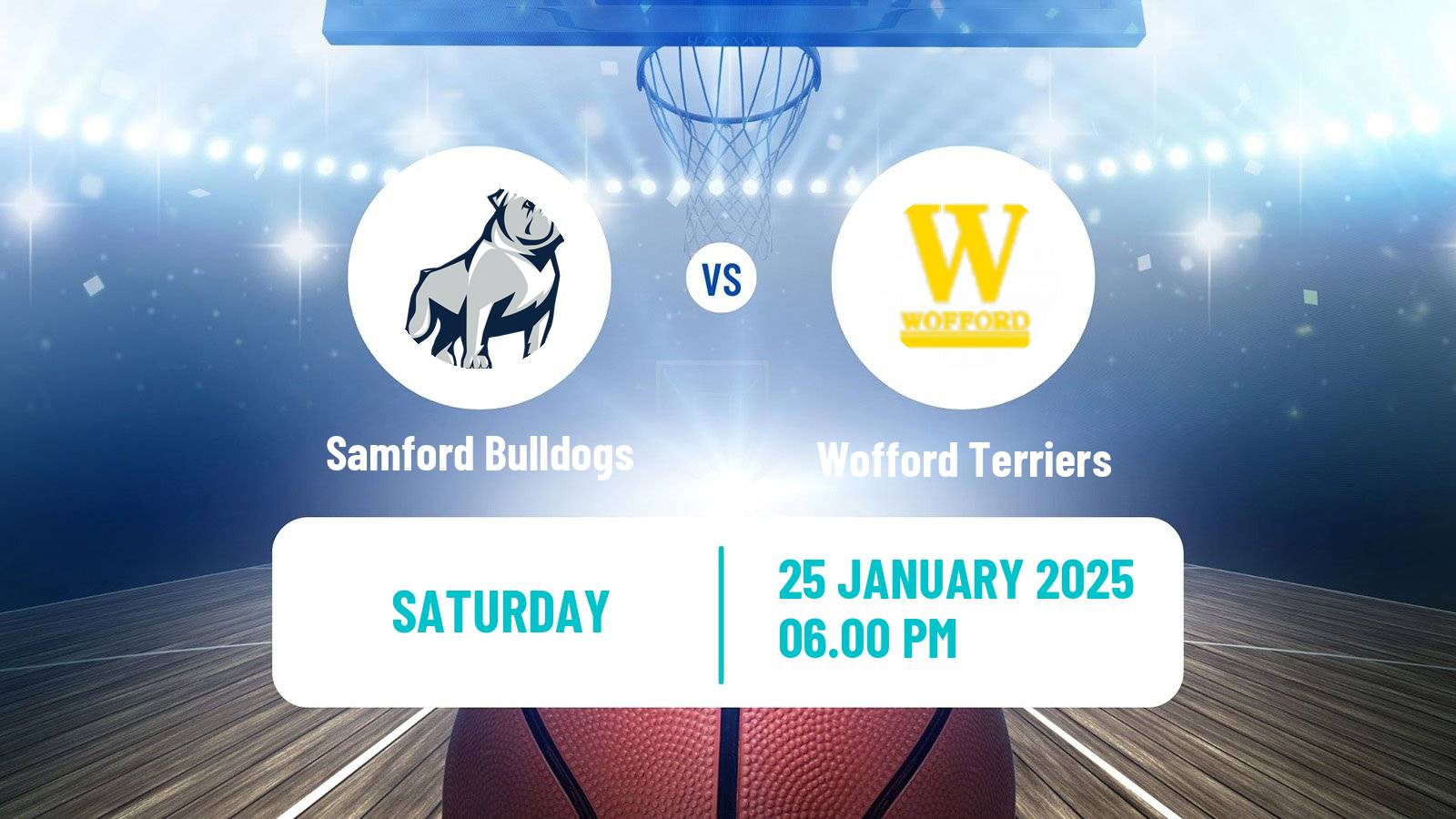 Basketball NCAA College Basketball Samford Bulldogs - Wofford Terriers